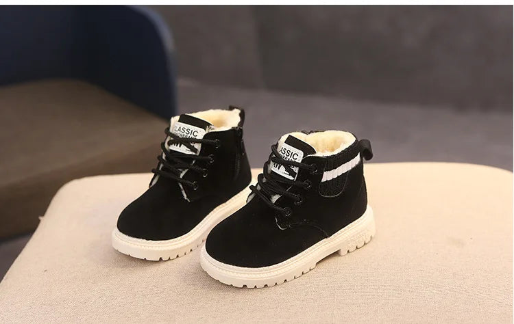 ZYCZWL Stylish Leather Children's Boots/Soft Antislip Casual Shoes for Boys & Girls/Autumn & Winter Sports Running Footwear ( Sizes 21-30 ).