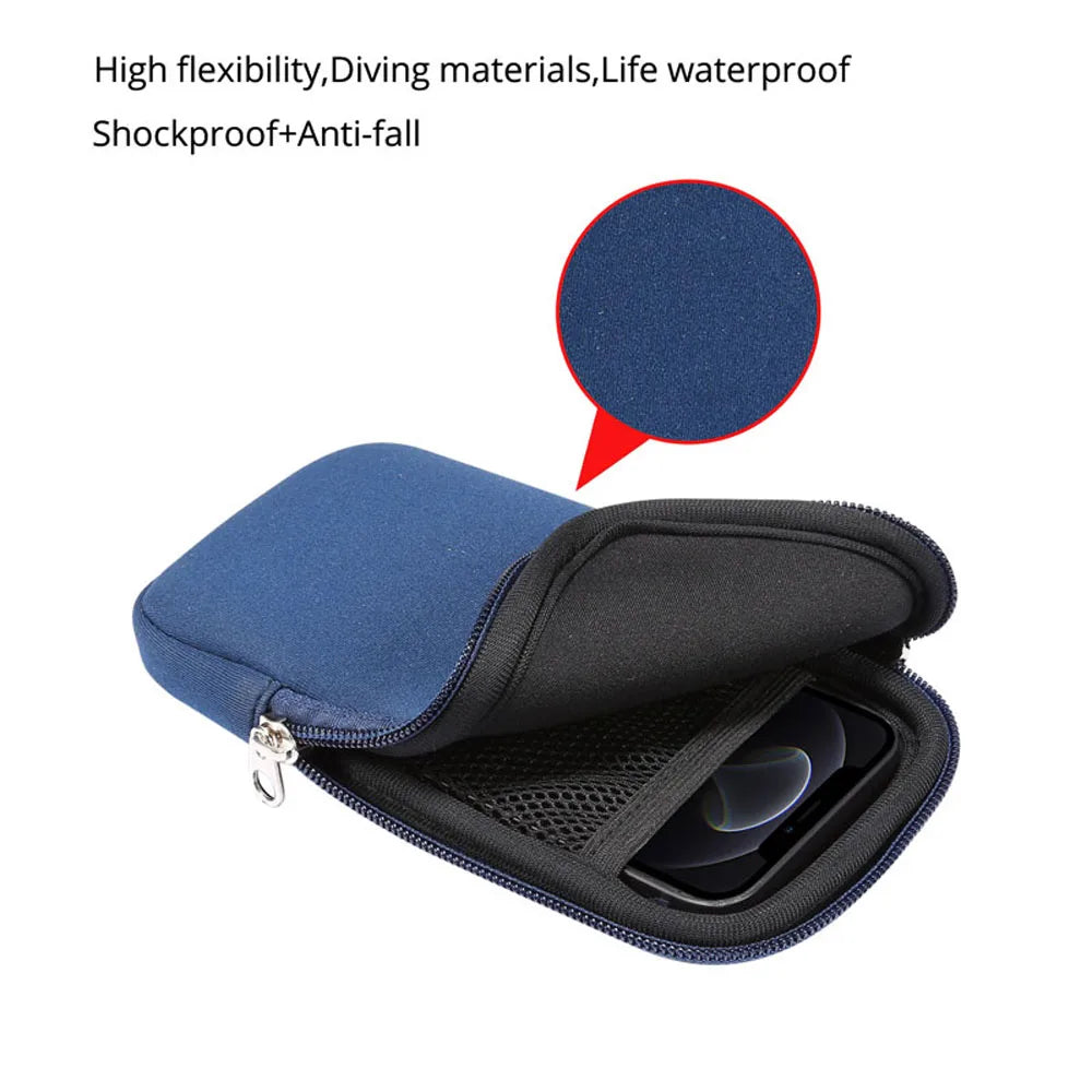 Universal 4.7-7.2 Inch Waterproof and Shockproof Cellphone Bag Pouch with Shoulder Strap for iPhone, Samsung, Huawei and  Xiaomi Shockproof Cellphone Case