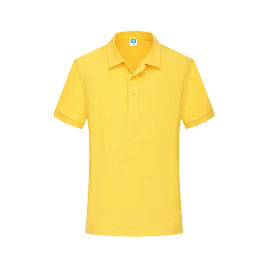 Men's Summer Polo Shirt 100% Cotton Smart Casual Style Purple Yellow Short Sleeve Outdoor Slim Breathable Male Clothing.