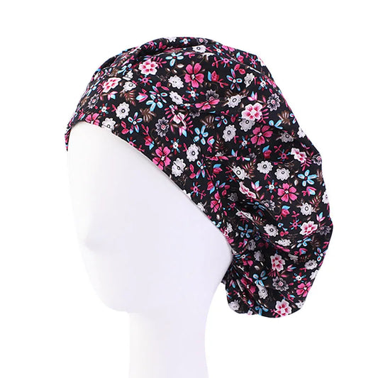 Women Patterned Cotton Scrub Cap for Beautician and Cooking Chef.