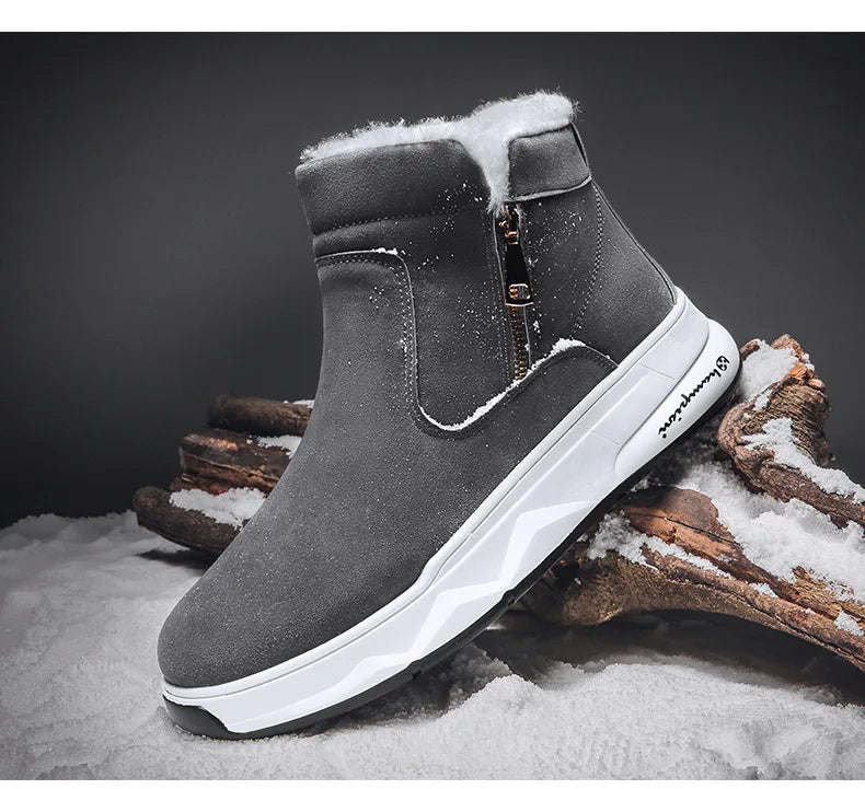 New winter men's shoes plus velvet warm cotton shoes Northeast thick-soled snow boots men's bread thick cotton boots H651