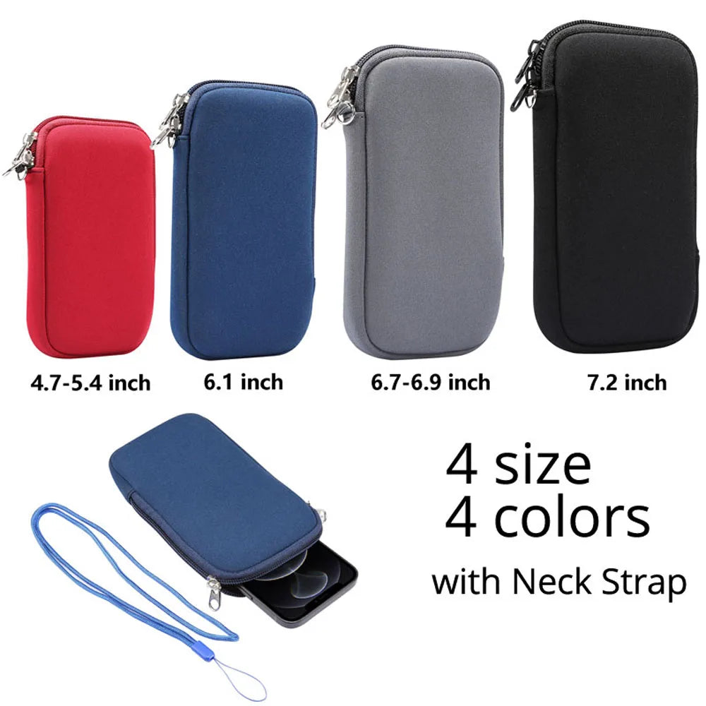 Universal 4.7-7.2 Inch Waterproof and Shockproof Cellphone Bag Pouch with Shoulder Strap for iPhone, Samsung, Huawei and  Xiaomi Shockproof Cellphone Case