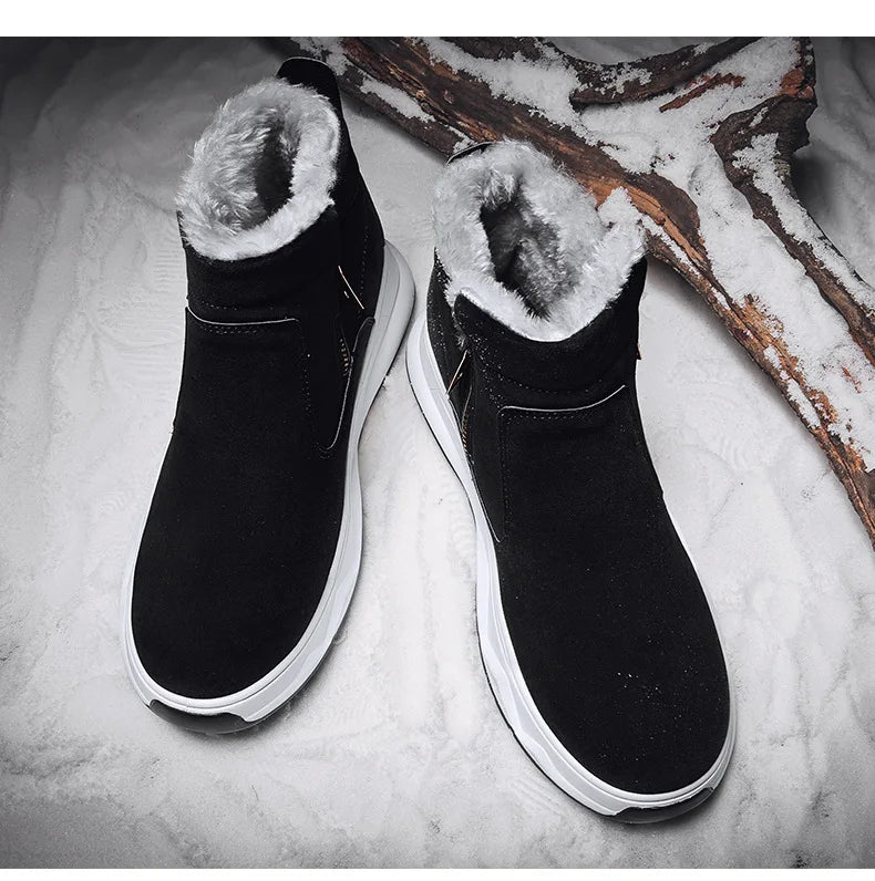 New winter men's shoes plus velvet warm cotton shoes Northeast thick-soled snow boots men's bread thick cotton boots H651