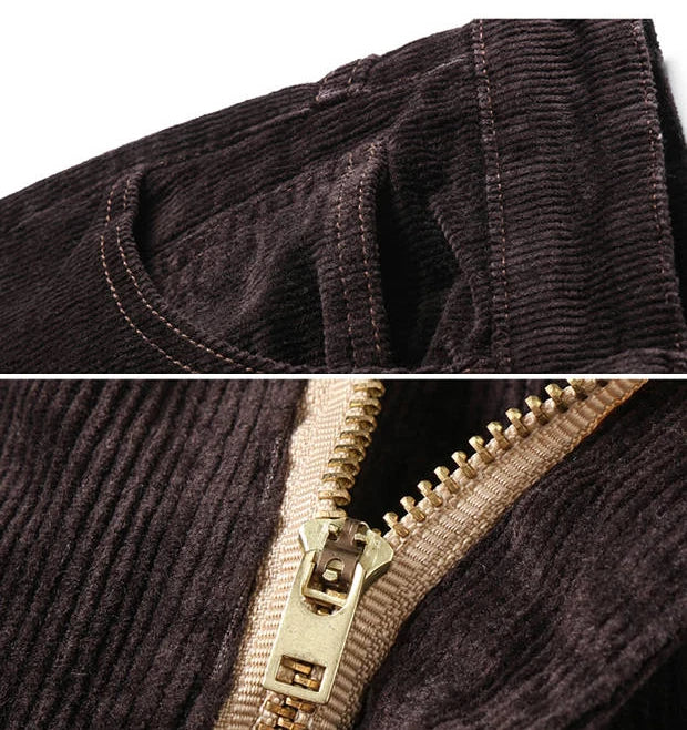 NoEnName_Null Autumn Winter Men`s Thick Warm Corduroy Pants Fleece Trousers Male Casual Business Style Long Jeans Men