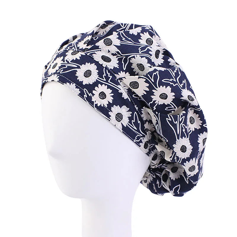 Women Patterned Cotton Scrub Cap for Beautician and Cooking Chef.