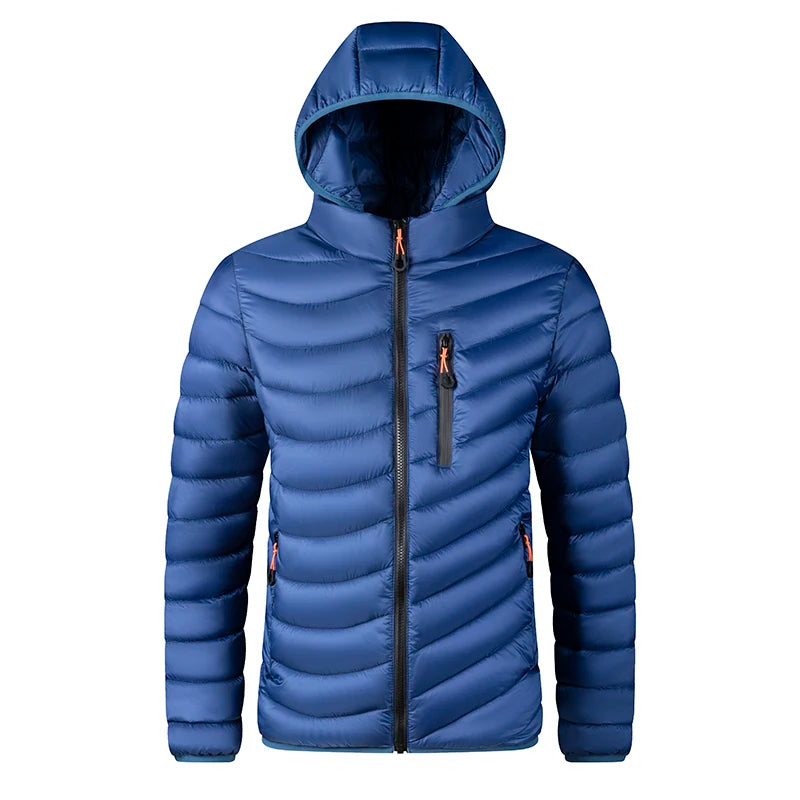 Men's Waterproof Hooded Winter Parka-Warm, Windproof Casual Jacket.