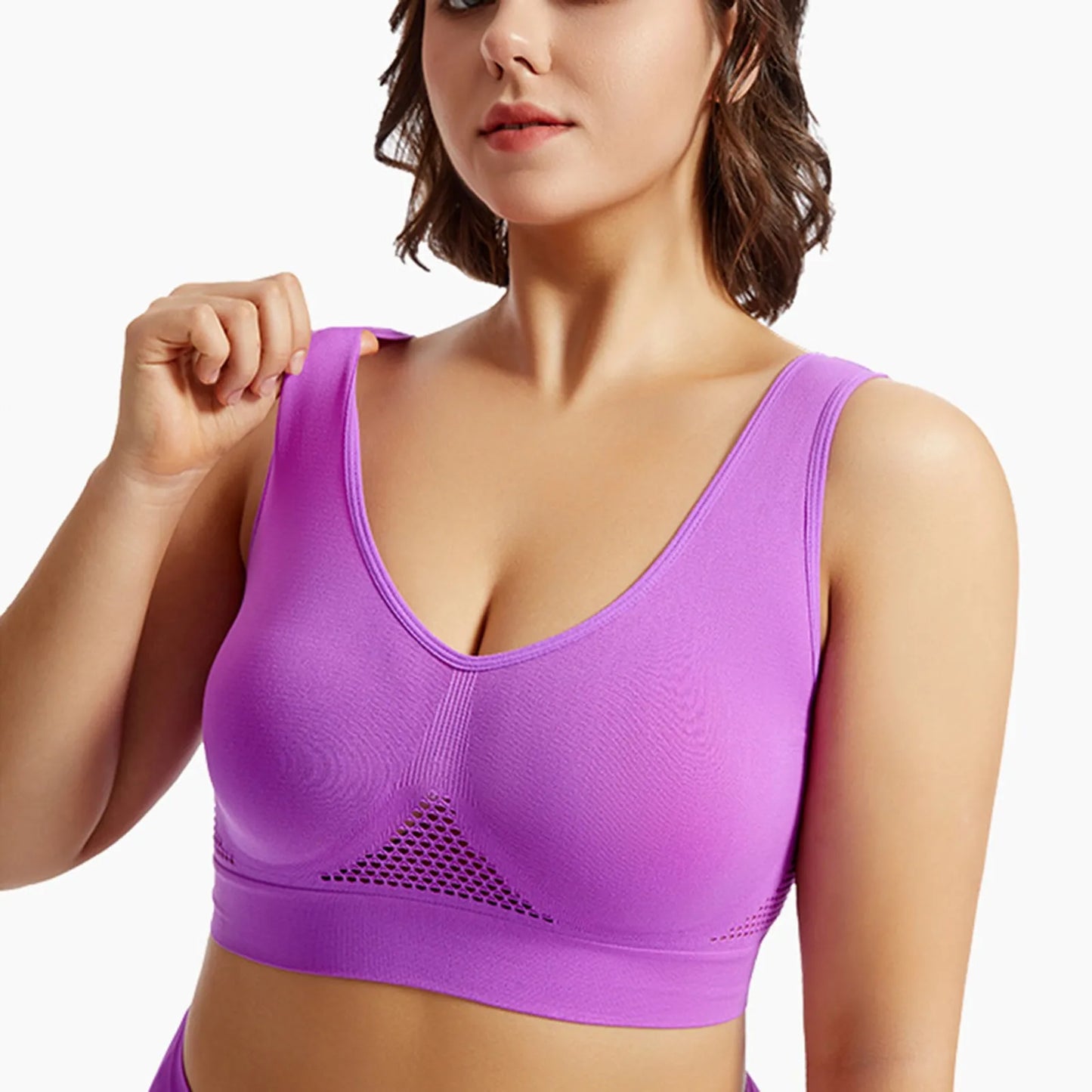 Breathable Fitness Bra for Women-Padded Yoga & Running Top.