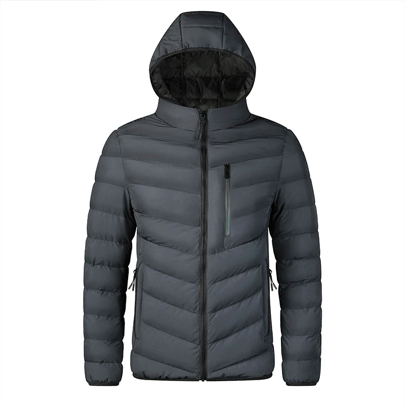 Men's Waterproof Hooded Winter Parka-Warm, Windproof Casual Jacket.