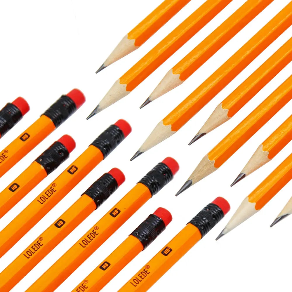 Wooden HB Sketch Pencils - Ideal for Office Supplies, School & Art Projects.