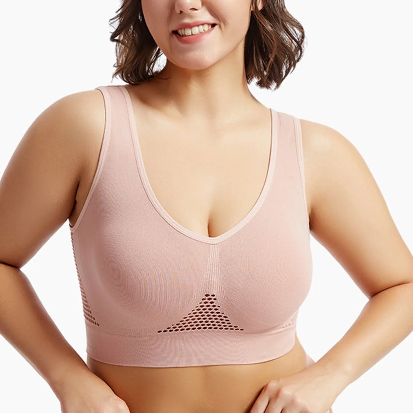 Breathable Fitness Bra for Women-Padded Yoga & Running Top.