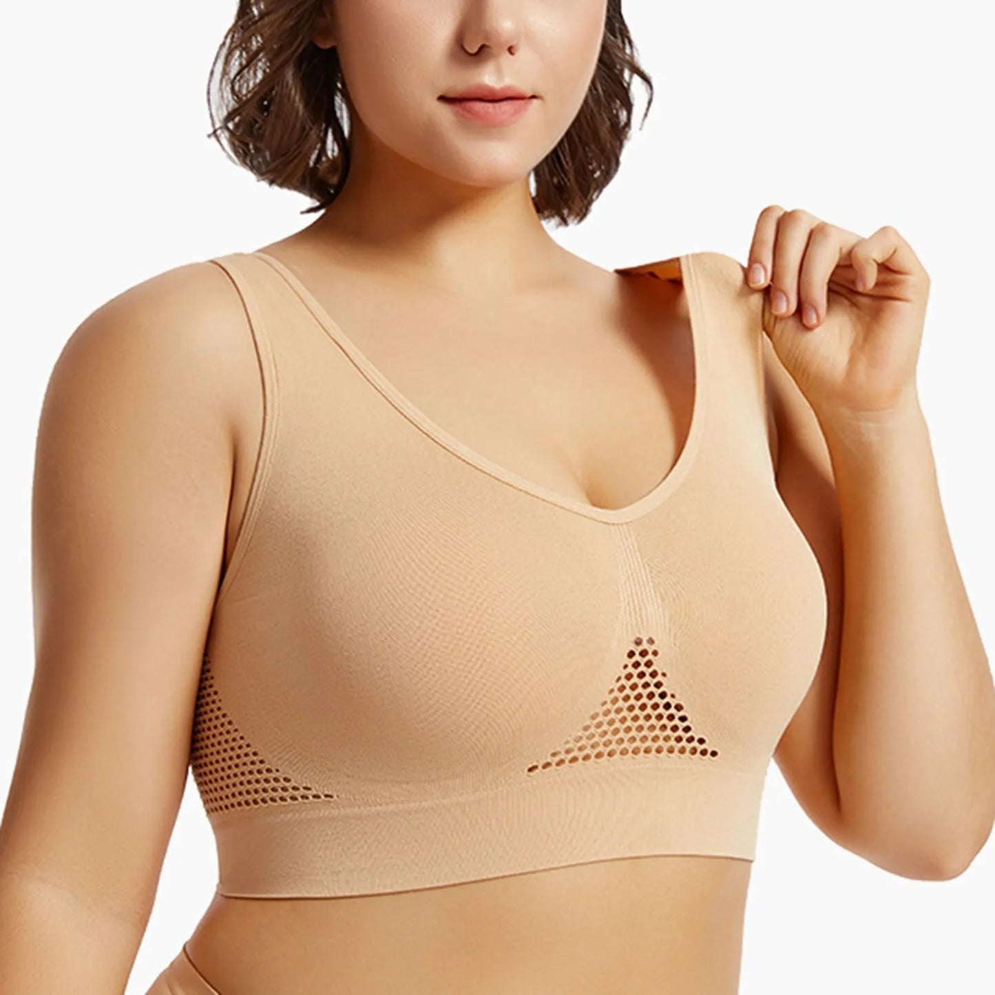 Breathable Fitness Bra for Women-Padded Yoga & Running Top.