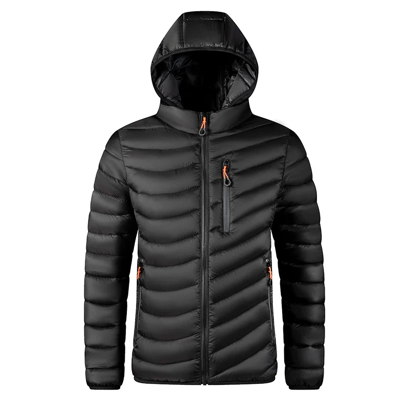 Men's Waterproof Hooded Winter Parka-Warm, Windproof Casual Jacket.