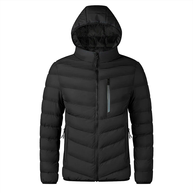 Men's Waterproof Hooded Winter Parka-Warm, Windproof Casual Jacket.