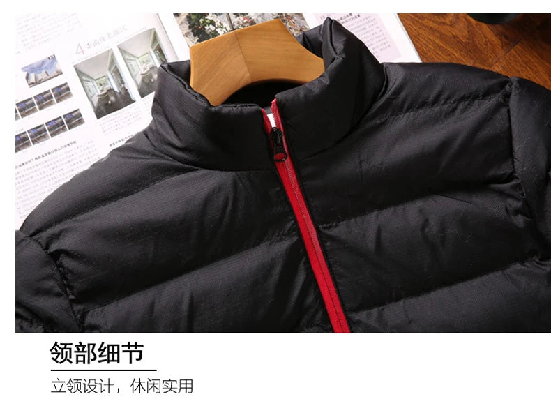 2024 Men's Casual Thick Cotton Zipper Jacket-Warm Stand-up Collar Hip Hop Style.