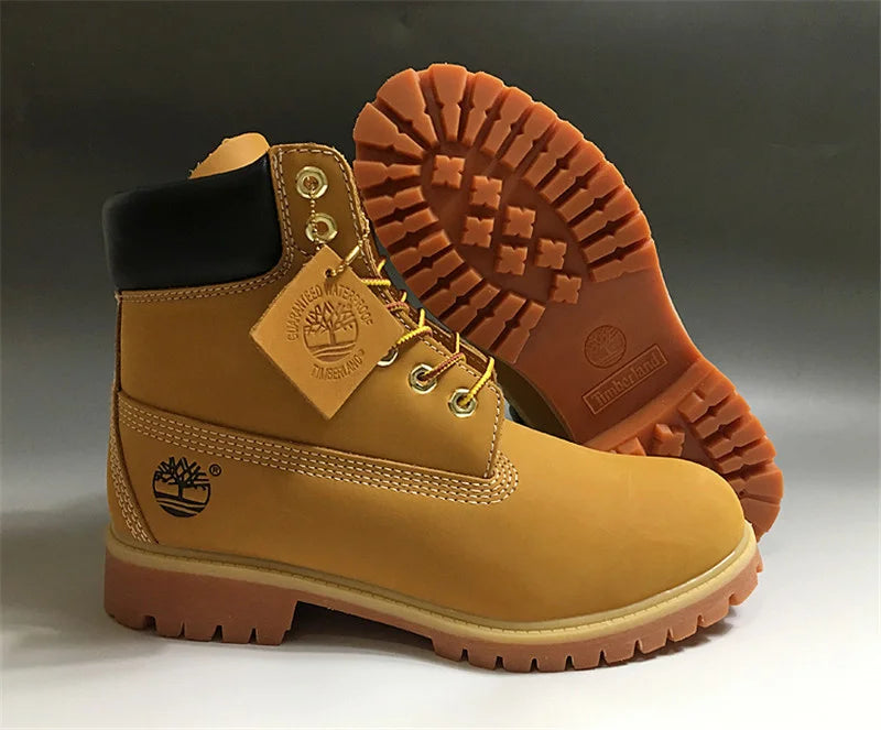 TIMBERLAND Unisex Classic 10061 Wheat Yellow Ankle Boots Unisex Leather Outdoor Hiking Shoes Oversea Simple Version