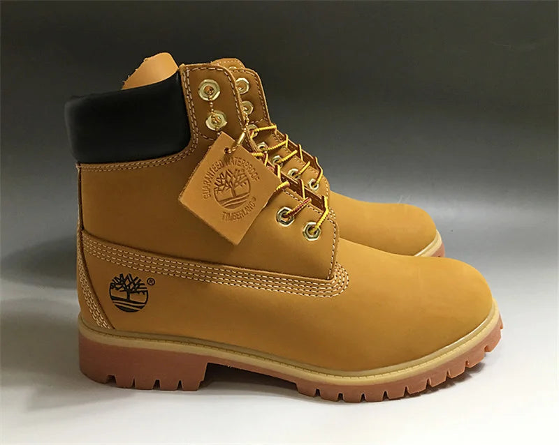 TIMBERLAND Unisex Classic 10061 Wheat Yellow Ankle Boots Unisex Leather Outdoor Hiking Shoes Oversea Simple Version