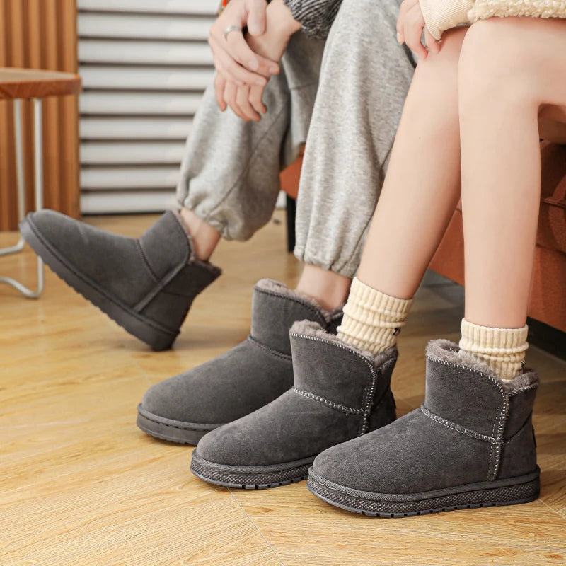 Women's winter ankle outdoor short plush high quality non-slip waterproof snow boots.