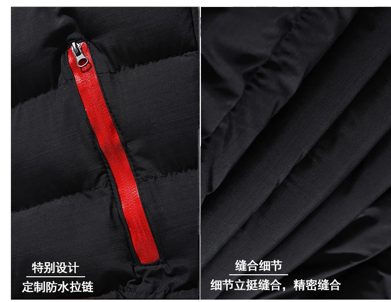 2024 Men's Casual Thick Cotton Zipper Jacket-Warm Stand-up Collar Hip Hop Style.