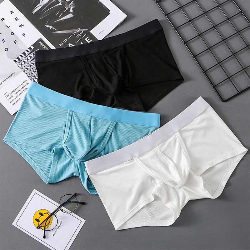 Men's Boxers Shorts Underwear Open Penis soft Pouch.