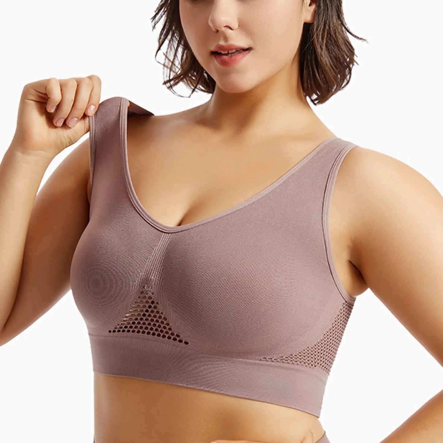 Breathable Fitness Bra for Women-Padded Yoga & Running Top.