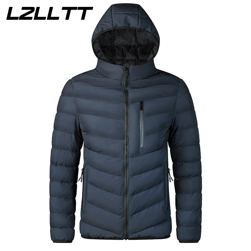 Men's Waterproof Hooded Winter Parka-Warm, Windproof Casual Jacket.