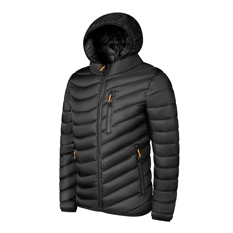 Men's Waterproof Hooded Winter Parka-Warm, Windproof Casual Jacket.