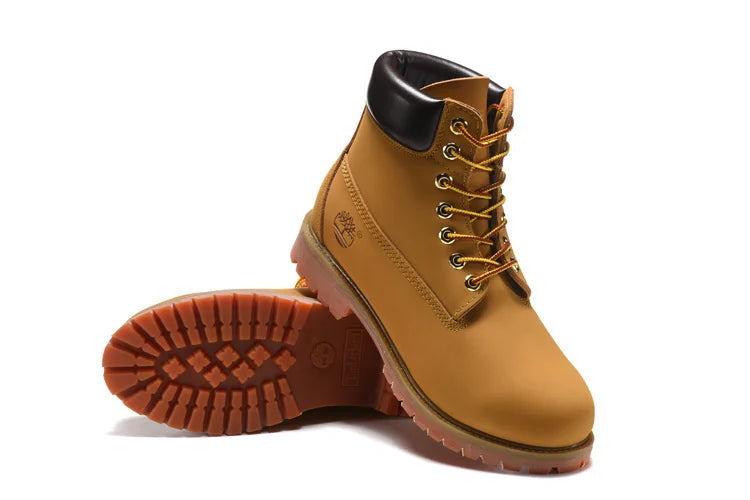 TIMBERLAND Unisex Classic 10061 Wheat Yellow Ankle Boots Unisex Leather Outdoor Hiking Shoes Oversea Simple Version