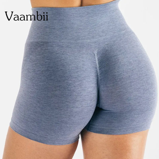 Women High Waist Sport and Workout Seamless Leggings Shorts.