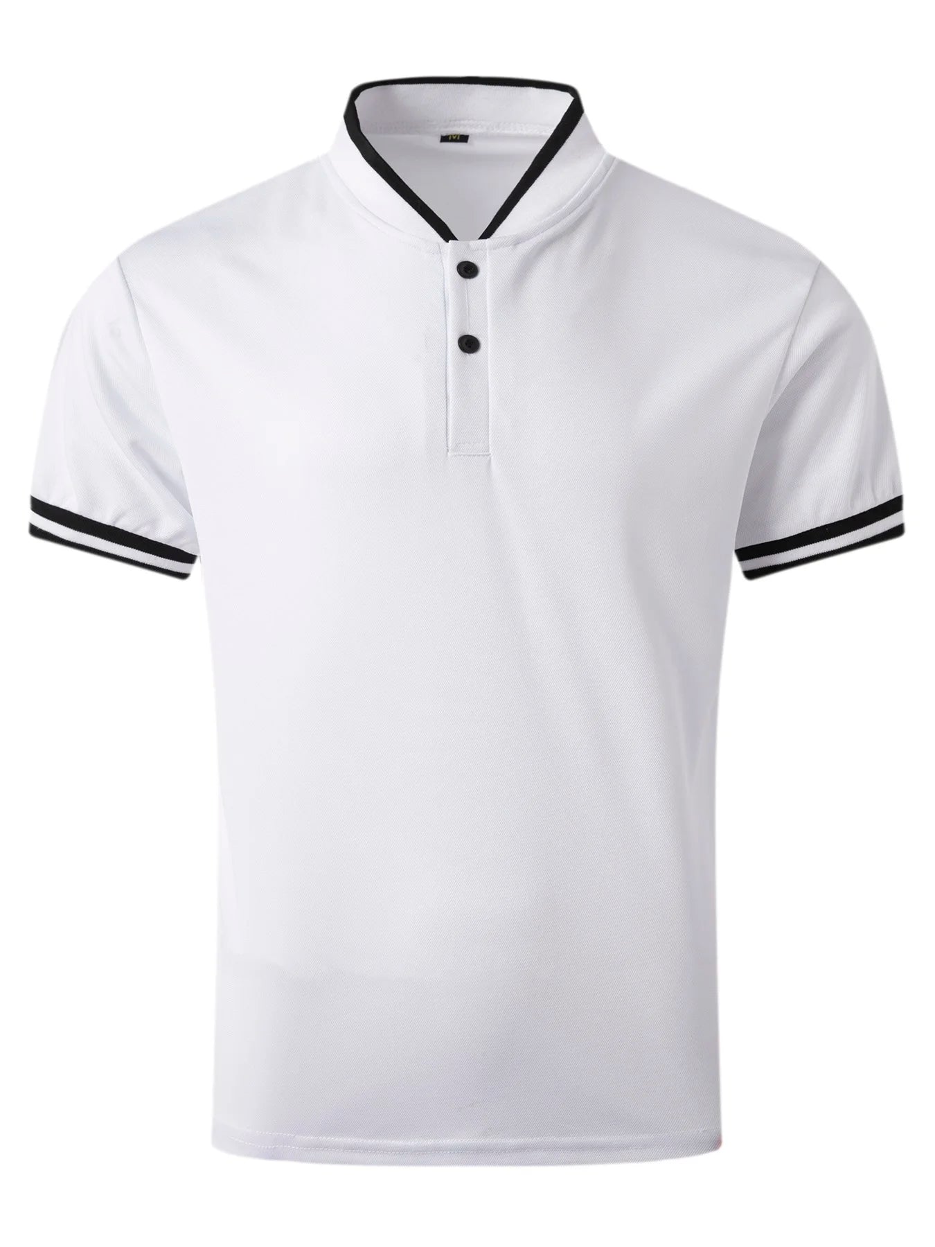 Summer New Men's Casual Short-Sleeved Stand Collar Polo Shirt.