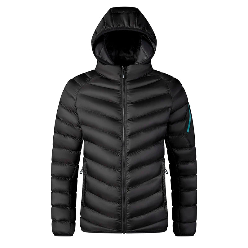 Men's Waterproof Hooded Winter Parka-Warm, Windproof Casual Jacket.