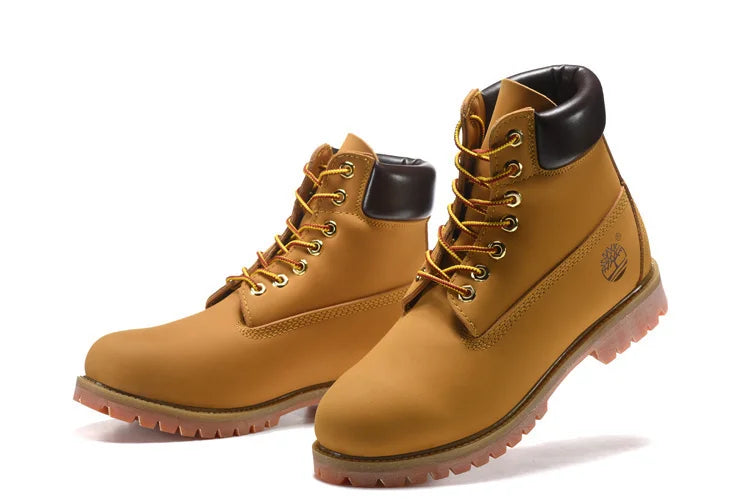 TIMBERLAND Unisex Classic 10061 Wheat Yellow Ankle Boots Unisex Leather Outdoor Hiking Shoes Oversea Simple Version