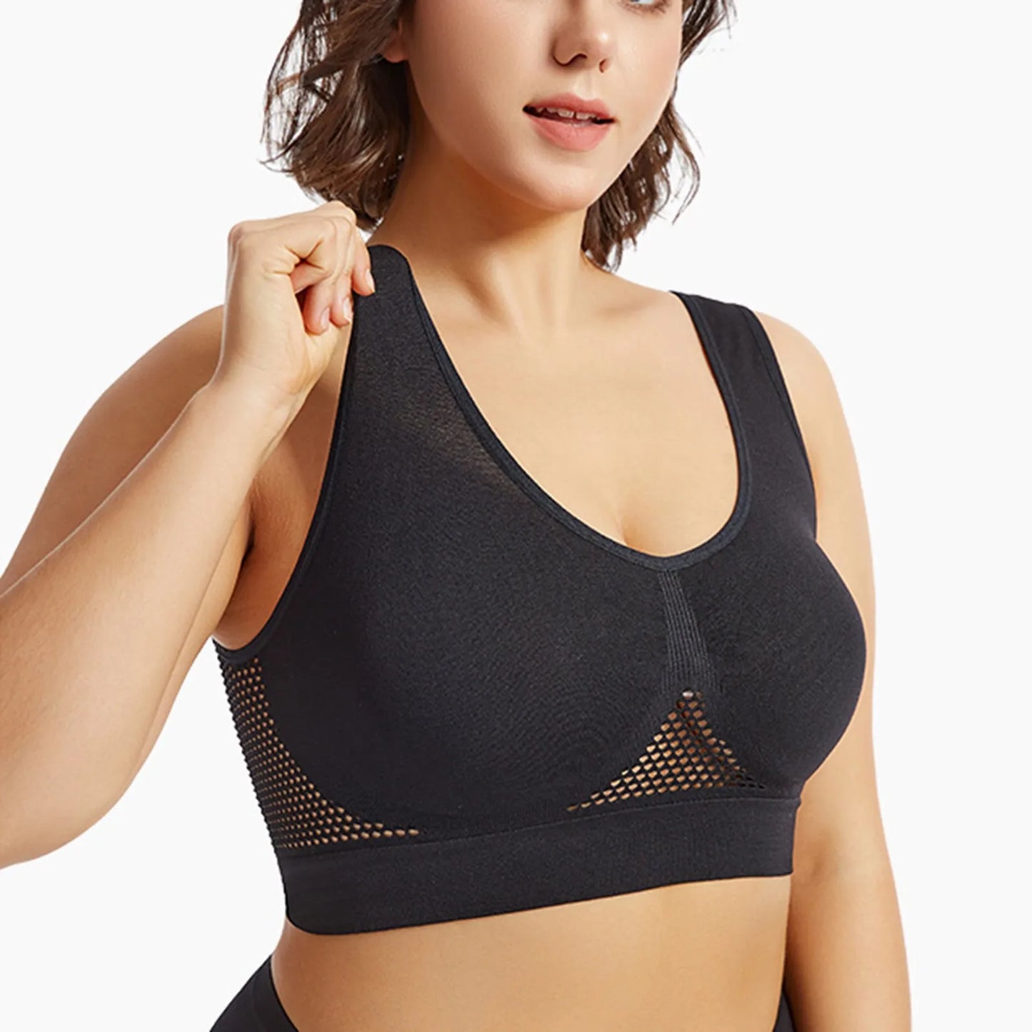 Breathable Fitness Bra for Women-Padded Yoga & Running Top.