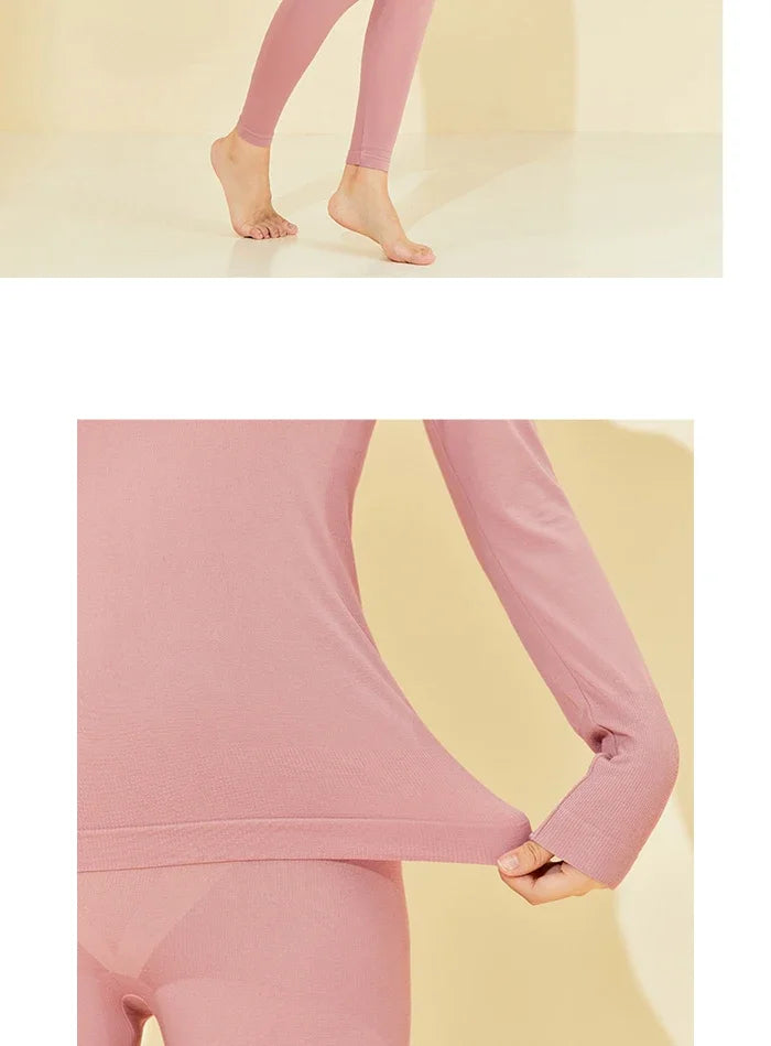 Semir Thermal Underwear Women Base Fashionable Inner Wear Warm Brushed Thickened Spring Long-Sleeved Suits