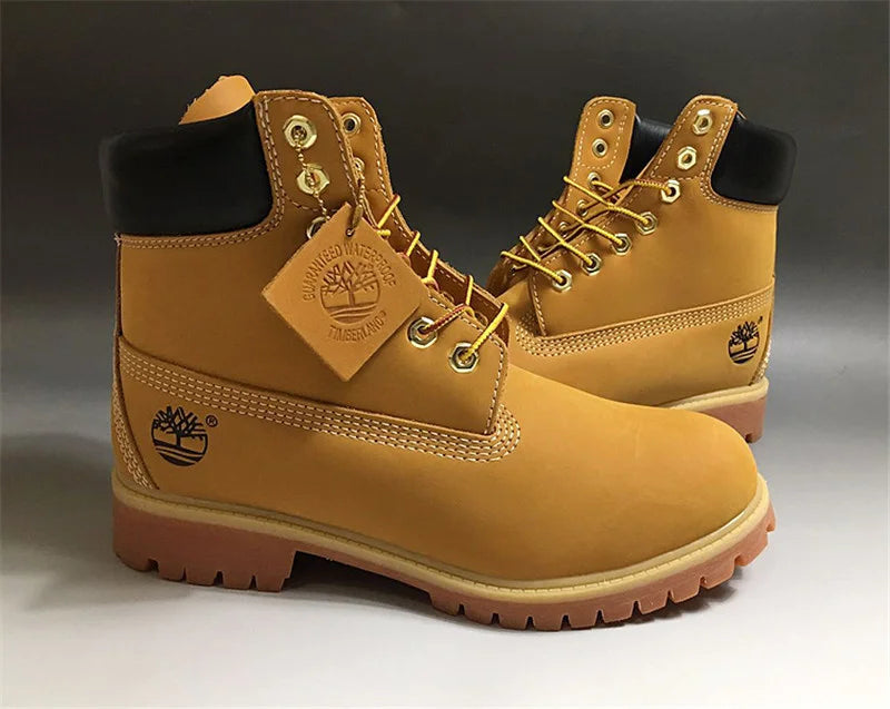 TIMBERLAND Unisex Classic 10061 Wheat Yellow Ankle Boots Unisex Leather Outdoor Hiking Shoes Oversea Simple Version