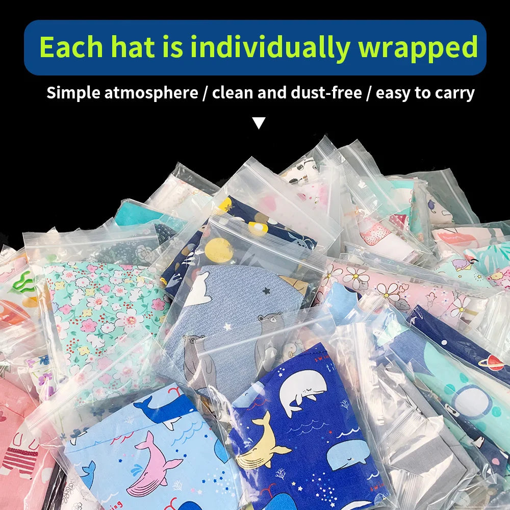 NiaaHinn Cotton Scrub Cap Pet Grooming Work Hat with Elastic Buckle Printing Frosted Laboratory Work Accessories Unisex Nursing Cap