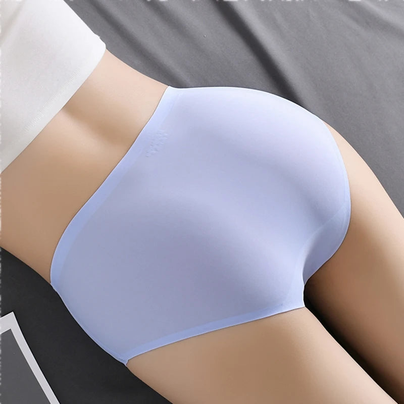 Women's Ice silk Seamless Underwear Panties Sexy for women Low-waist Briefs Plus size summer smooth traceless lingerie