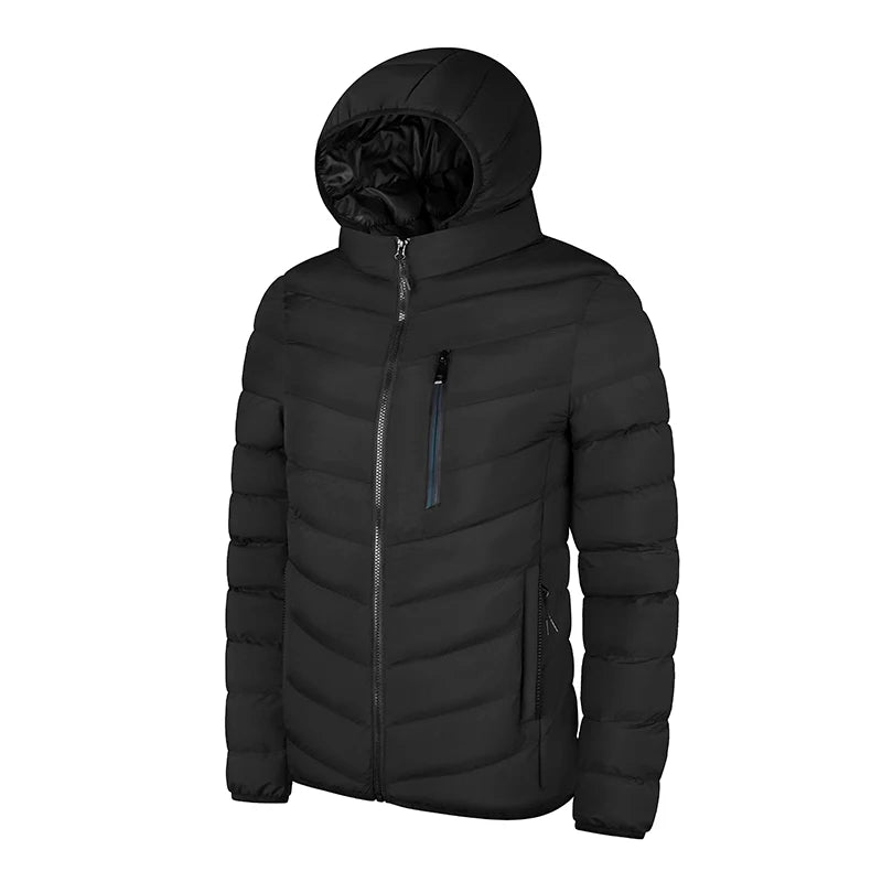 Men's Waterproof Hooded Winter Parka-Warm, Windproof Casual Jacket.