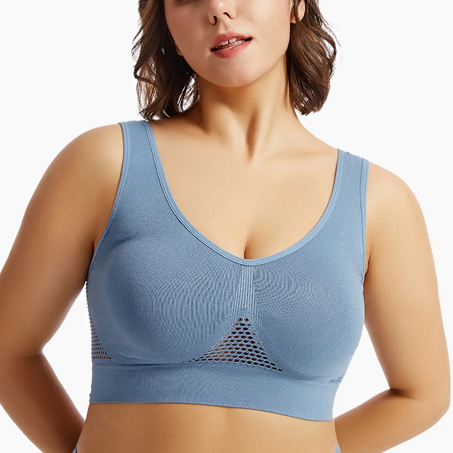 Breathable Fitness Bra for Women-Padded Yoga & Running Top.