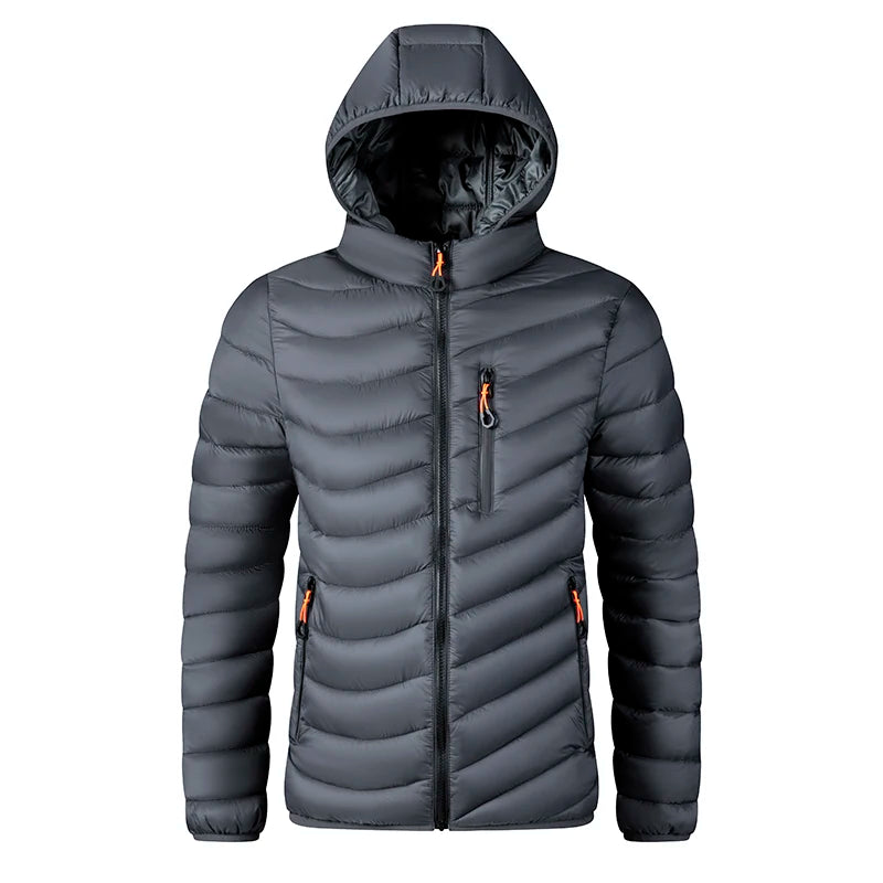 Men's Waterproof Hooded Winter Parka-Warm, Windproof Casual Jacket.