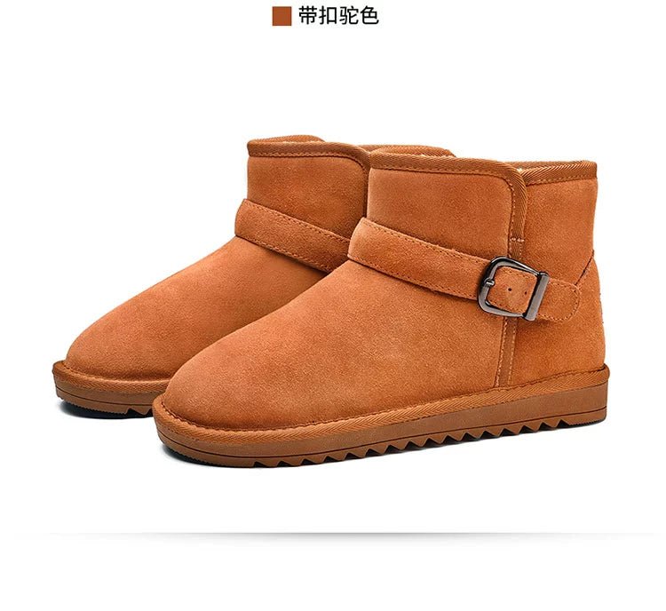 Winter Warm Couple Bread Shoes Artificial Plush Men's Northern Snow Boots