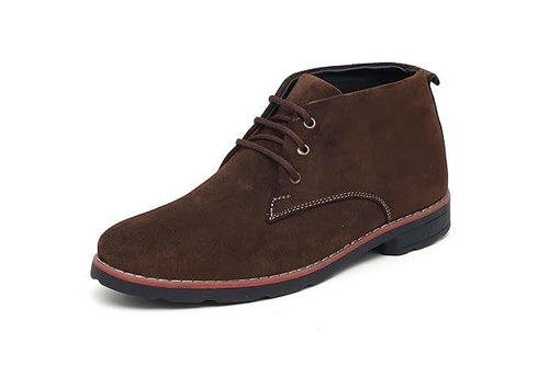 Men's Suede Leather Lace Up Formal Ankle Chukka Boots.